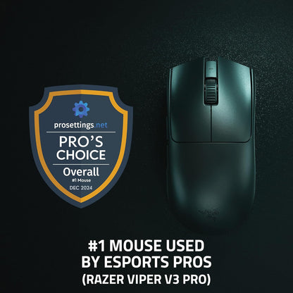 Razer Viper V3 Pro Wireless Esports Gaming Mouse: Symmetrical - 54G Lightweight - 8K Polling - 35K DPI Optical Sensor - Gen3 Optical Switches - 8 Programmable Buttons - 95 Hr Battery - Black