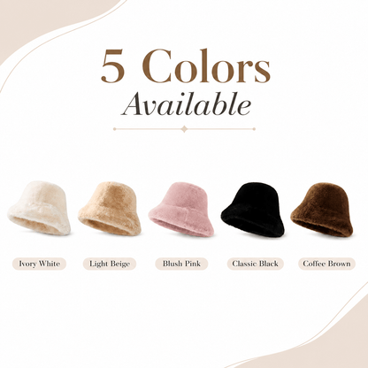 Women's Soft Warm Outdoor Bucket Hat for Fall Winter
