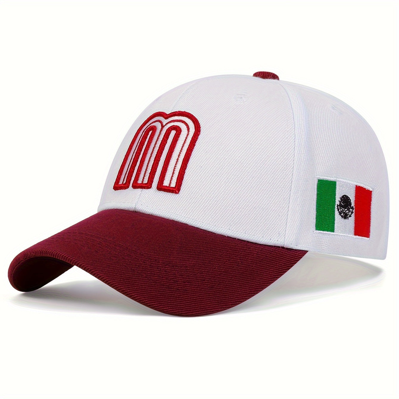 Mexico Flag Embroidered Baseball Cap Lightweight Casual Hat
