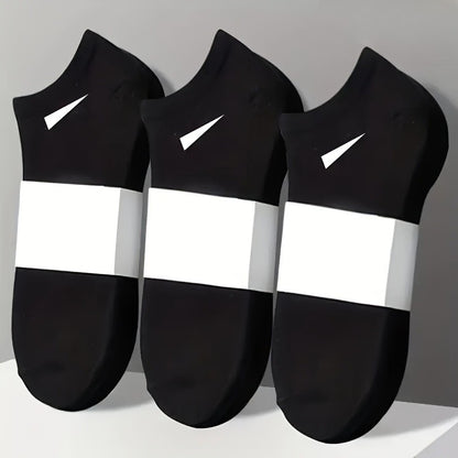 6pcs/3pairs Men's Heavy-Duty Thickened Arch Support Socks - No-Show Low-Cut Suitable for Casual & Formal Wear, Fitness, Travel - Black/White/Gray Sole & Toe, Hand Wash Only - Unisex Basic Short Sock Gift Set for Daily Use, Du - ayq