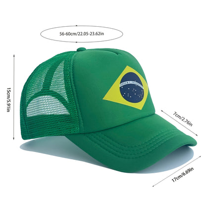 Women's Brazil Football Cap for Outdoor Sports Events