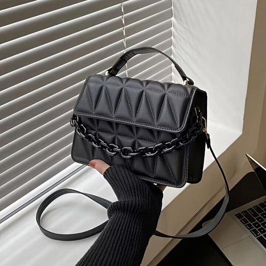 Mini Fashion Embossed Crossbody Bag, Trendy Shoulder Bag, Women's Casual Handbag & Purse - Ayq