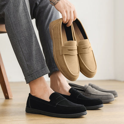 Men's Lightweight Slip-On Casual PU Loafers for All Seasons