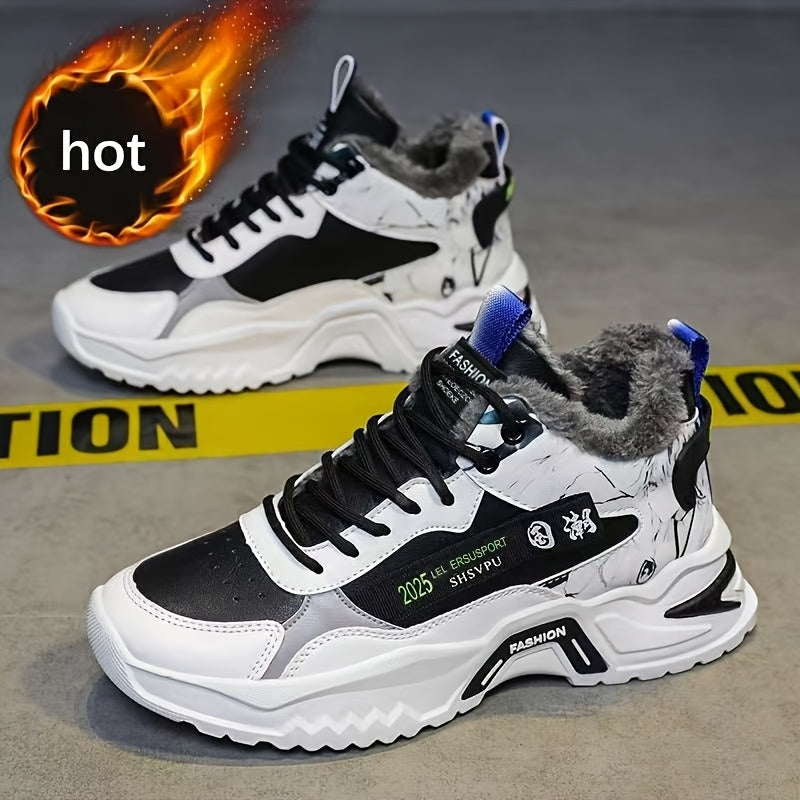 Men'S Casual Sports Shoes with Fleece for Winter