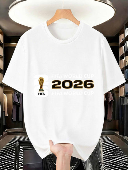 Men's FIFA World Cup 2026 Mesh T-Shirt, Casual Sporty Style