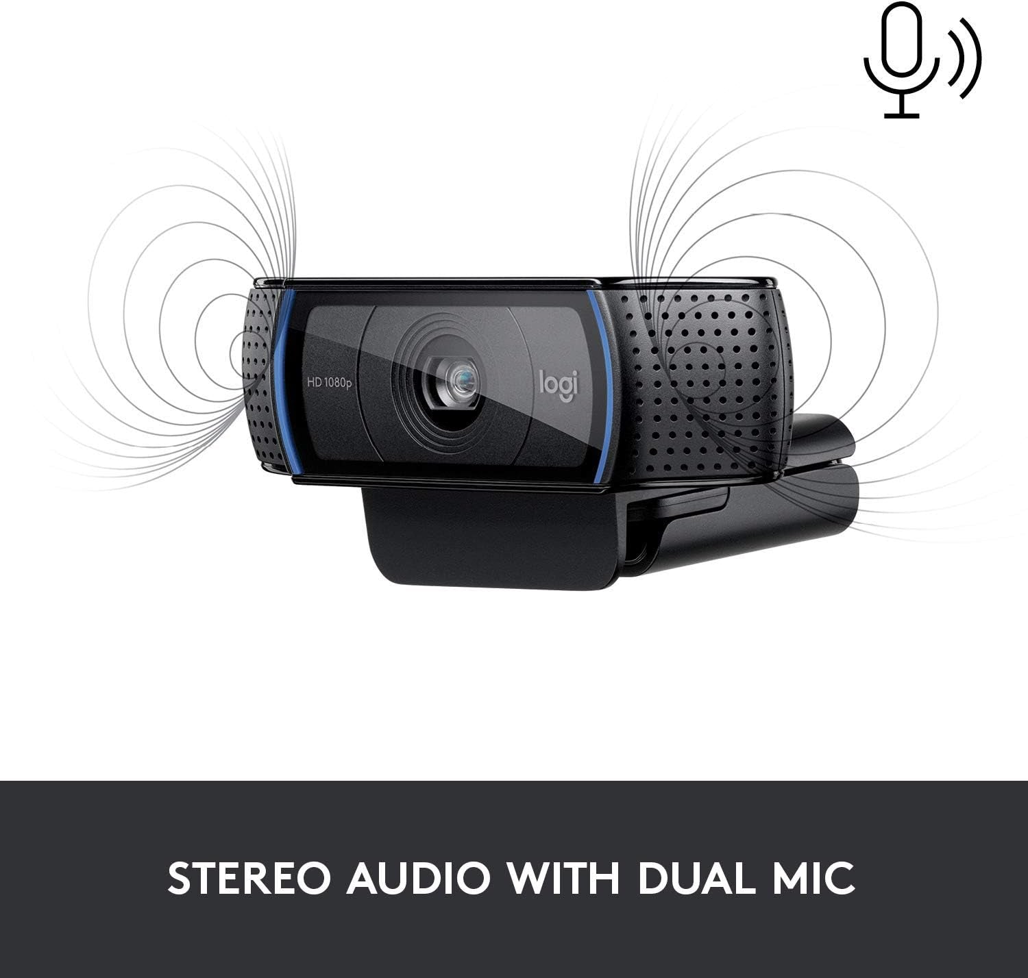 Logitech HD Pro Webcam C920, Widescreen Video Calling and Recording, 1080P Camera, Desktop or Laptop Webcam