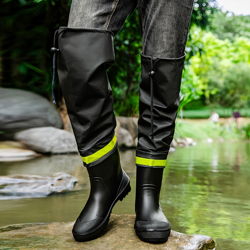Men's All-Season Waterproof Rubber Slip-On Work Boots