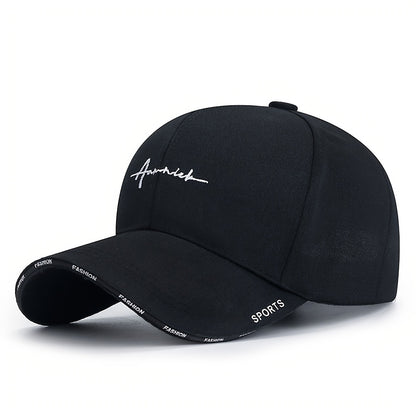 Simple Letter Embroidery Baseball Cap Hip Hop Solid Color Sports Hat Lightweight Adjustable Dad Hat For Women Men