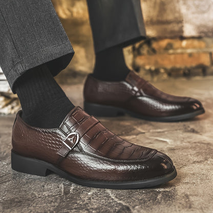 Men's Casual Business Lace-Up Shoes All-Season PU Leather