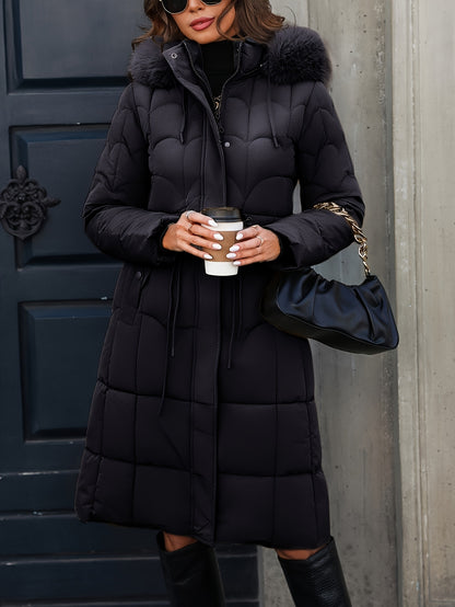 Աշնանային և ձմեռային կանացի միջին երկարության, գլխարկով, լարով գրպաններով, նորաձև, տարեցների համար նախատեսված տաք, բազմակողմանի, միագույն բաճկոն