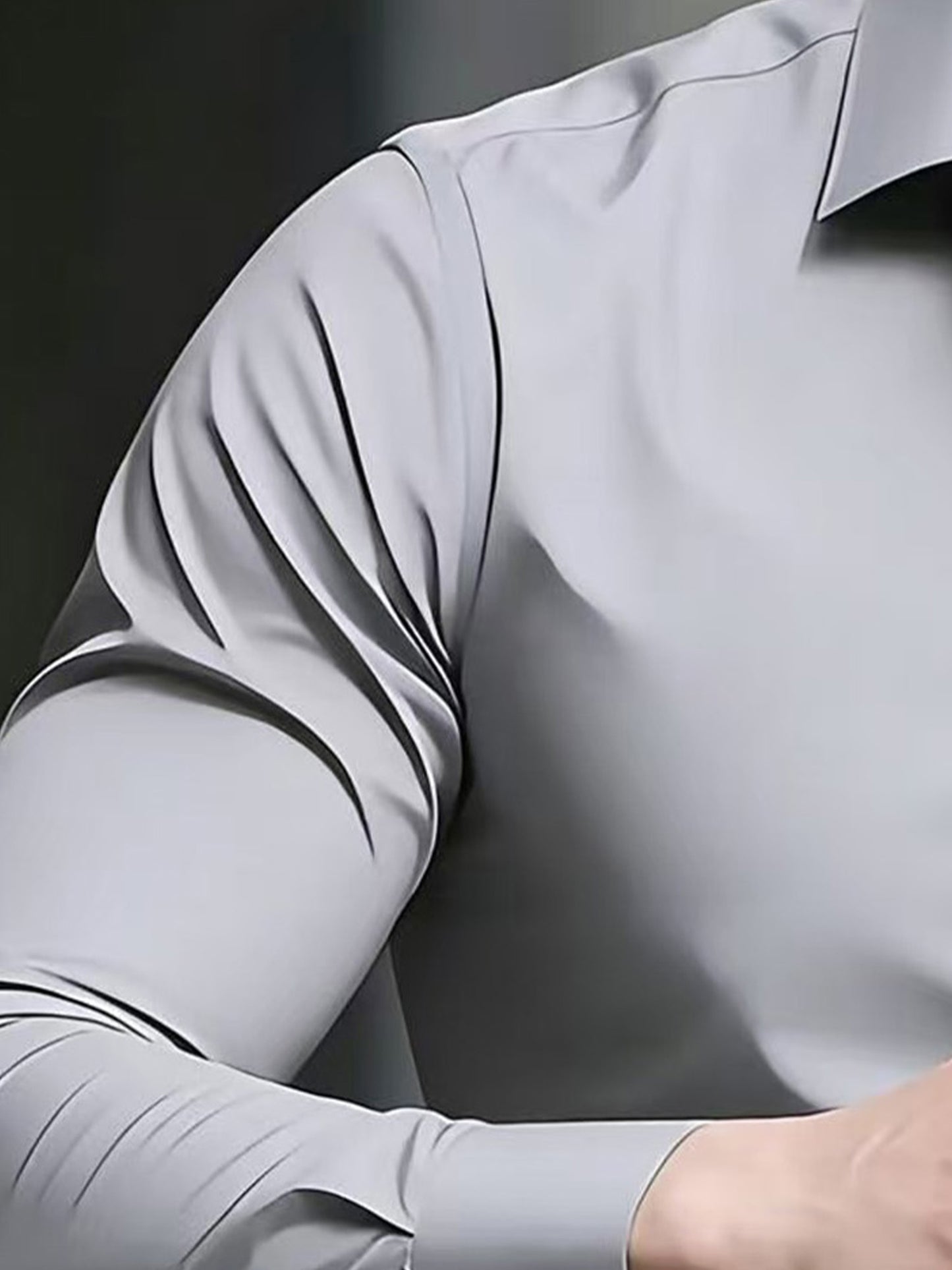 Men's Casual Long Sleeve Business Shirt for Spring and Fall