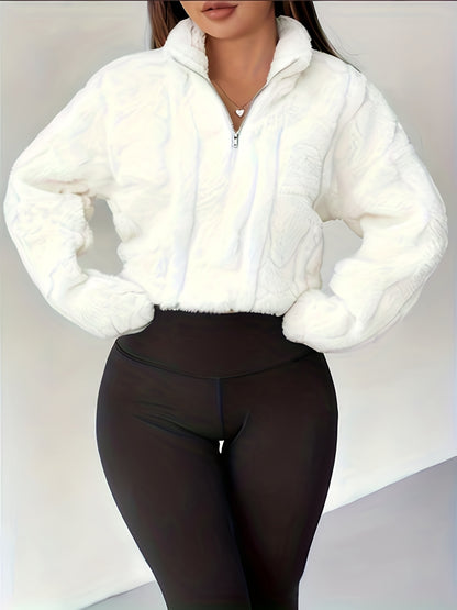 Women'S Casual Long Sleeve Hoodie with Front Zipper - Cozy Fleece-Lined Pullover, All-Season Comfort, Casual Wear Hoodie