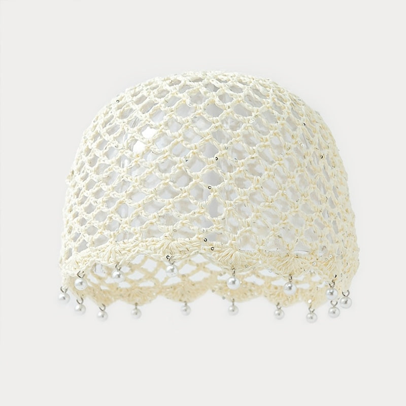 Breathable Sequin Pearl Acrylic Hat for Valentines Day