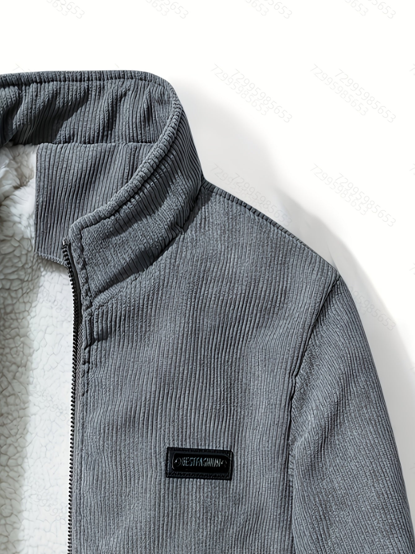 Men's Corduroy Jacket Olive Green - Retro Loose-Fit Full-Zip Winter Coat with Stand Collar & Zippered Pockets, Machine Washable Corduroy Outer (No) for Casual & Formal Wear - Autumn/Winter Outerwear, Womens Coats And Jackets,