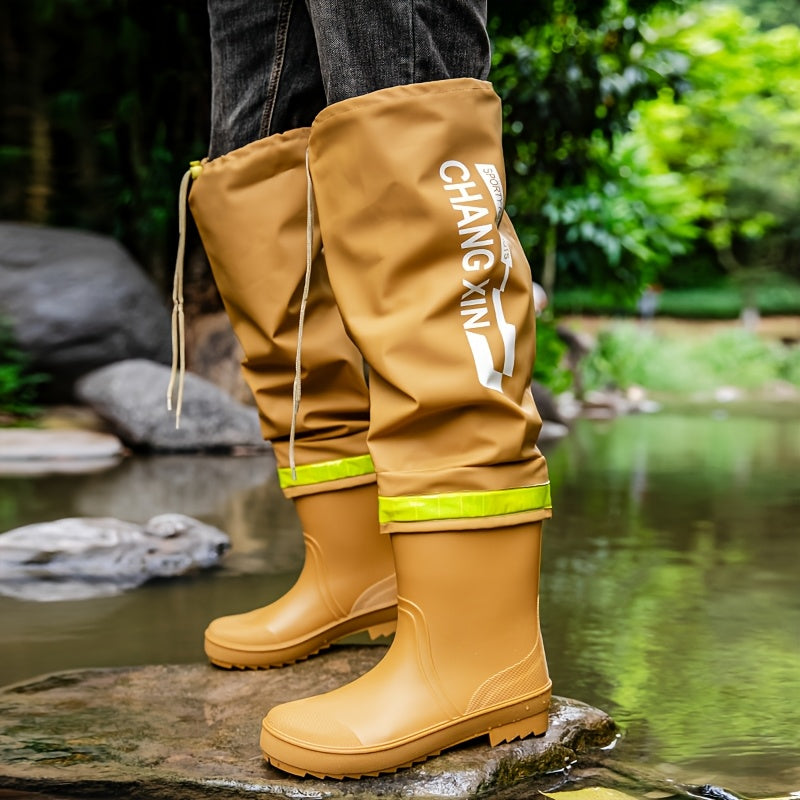 Men's All-Season Waterproof Rubber Slip-On Work Boots