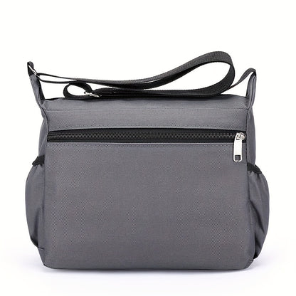 Multi-Pocket Crossbody Shoulder Bag, Casual Travel Office Messenger Bag, Durable, Multiple Compartments