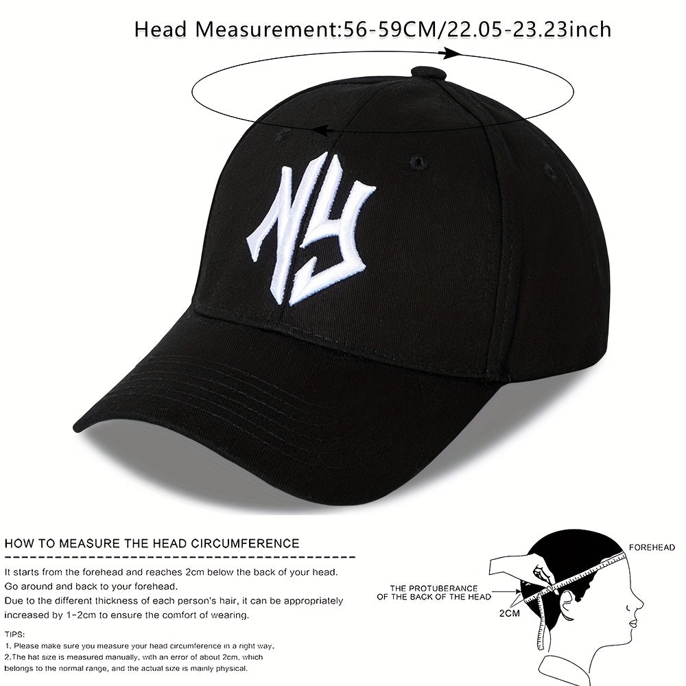Unisex Embroidered Baseball Caps for Couples - Lightweight Casual Hats