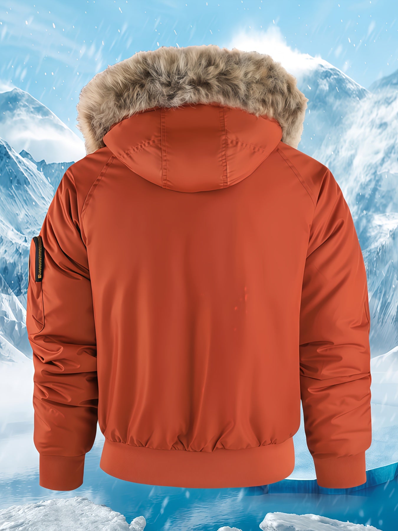 Տղամարդու ձմեռային վերարկու - նոր տաք, գլխարկով բաճկոն՝ ոսկեգույն նախշերով, ազատ չափսի, ցուրտ եղանակի համար նախատեսված ամենօրյա վերնազգեստ, լվացքի մեքենայով լվացվող, հաստ, հարմարավետ փափուկ աստառով