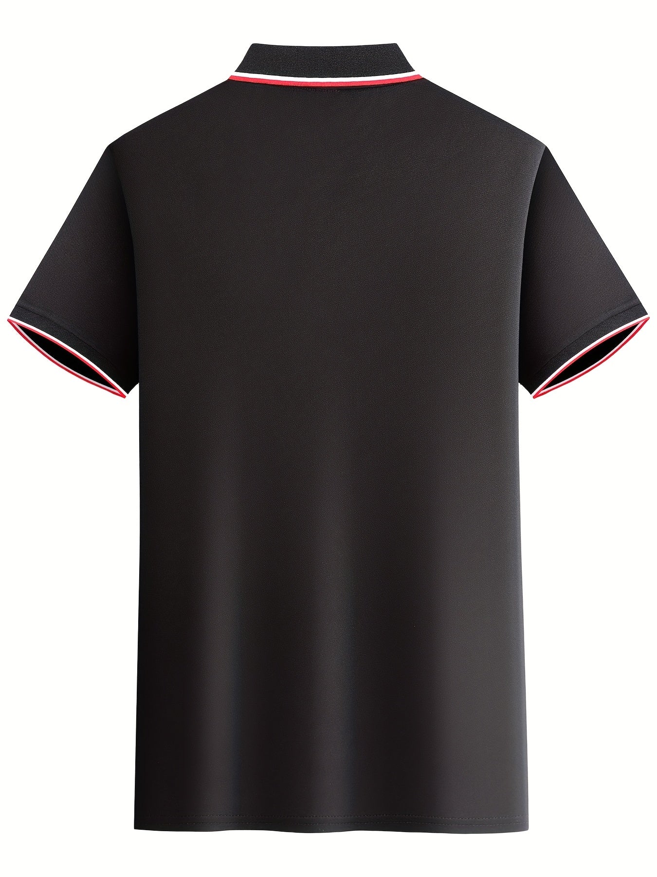 Men'S Comfortable POLO Shirt | Classic Button-Up Lapel Collar, Casual Style, Short Sleeve, Solid Color - ayq