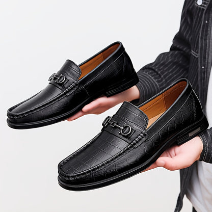 Men's Casual Business Loafers Leather Slip-On Shoes