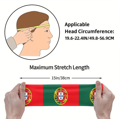 Portugal Flag Sports Headband - Polyester Geometric Design - ayq