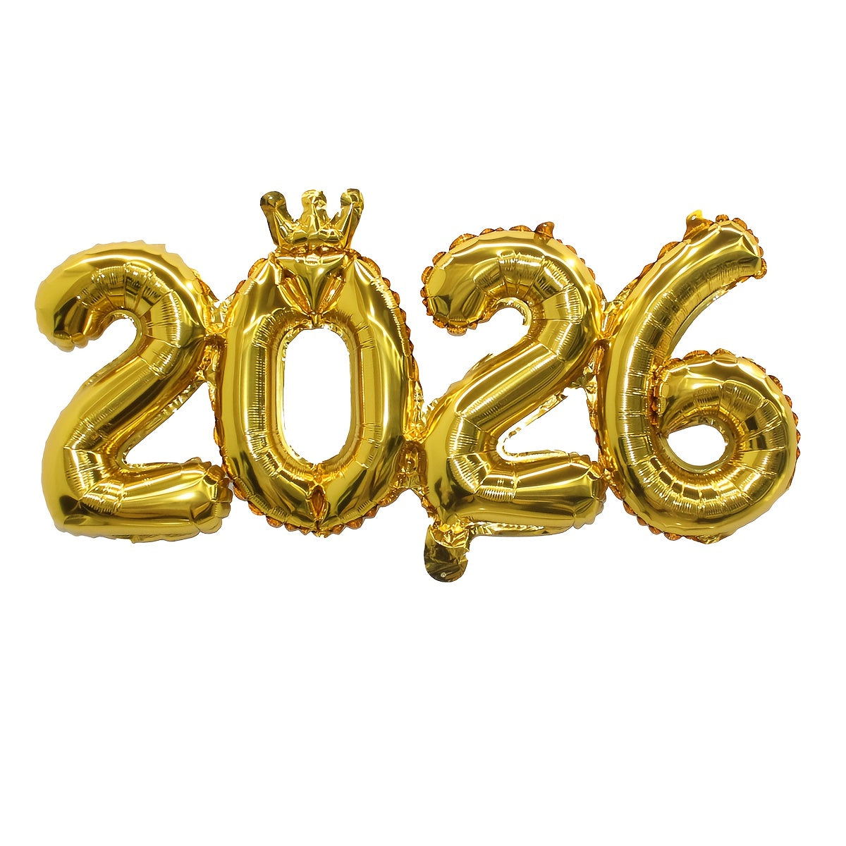 1pc Golden & Silvery Crown 2026 Number Aluminum Foil Balloon - Elegant Golden & Silveryy Finish, No Electricity Needed, Perfect for Christmas & New Year Decorations, Festive Party Supplies, Christmas Decorations, Best for Chr