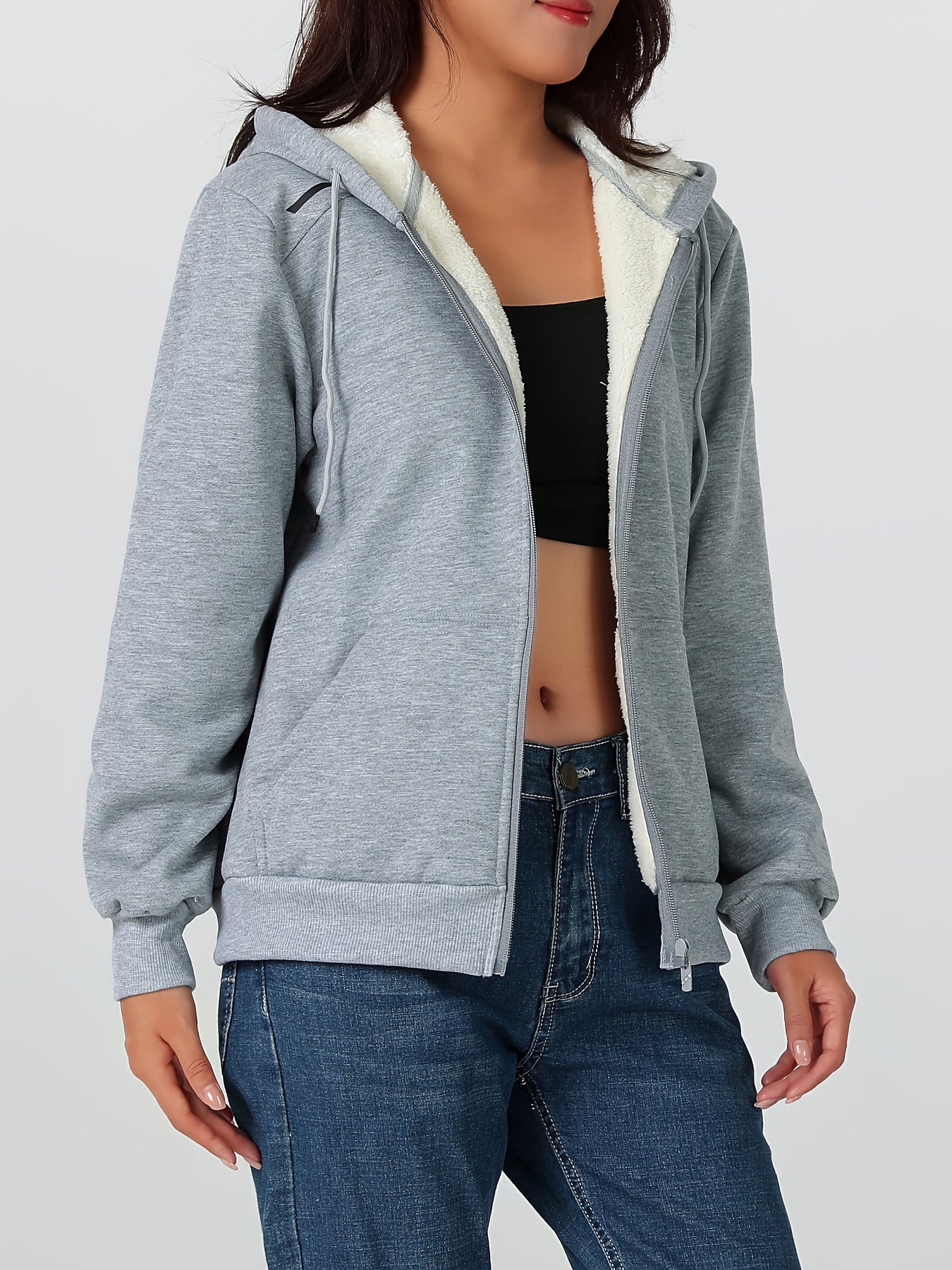 Կանացի ծանր ձմեռային բաճկոն - Ջերմամեկուսացված սառը եղանակի բաճկոն՝ ամբողջական կայծակաճարմանդով, մեծ առջևի գրպաններով - Մանուշակագույն վերնազգեստ առօրյա և պաշտոնական միջոցառումների համար - Ոչ ձգվող պոլիեսթերային գործվածք - Հեշտ խնամքի կանացի վերնազգեստ,