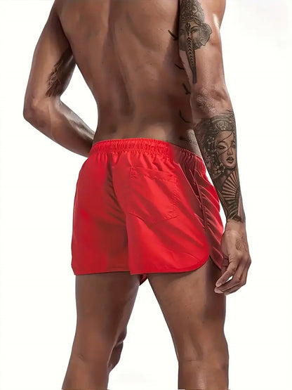 Men's Quick-Dry Woven Beach Shorts with Stylish Print