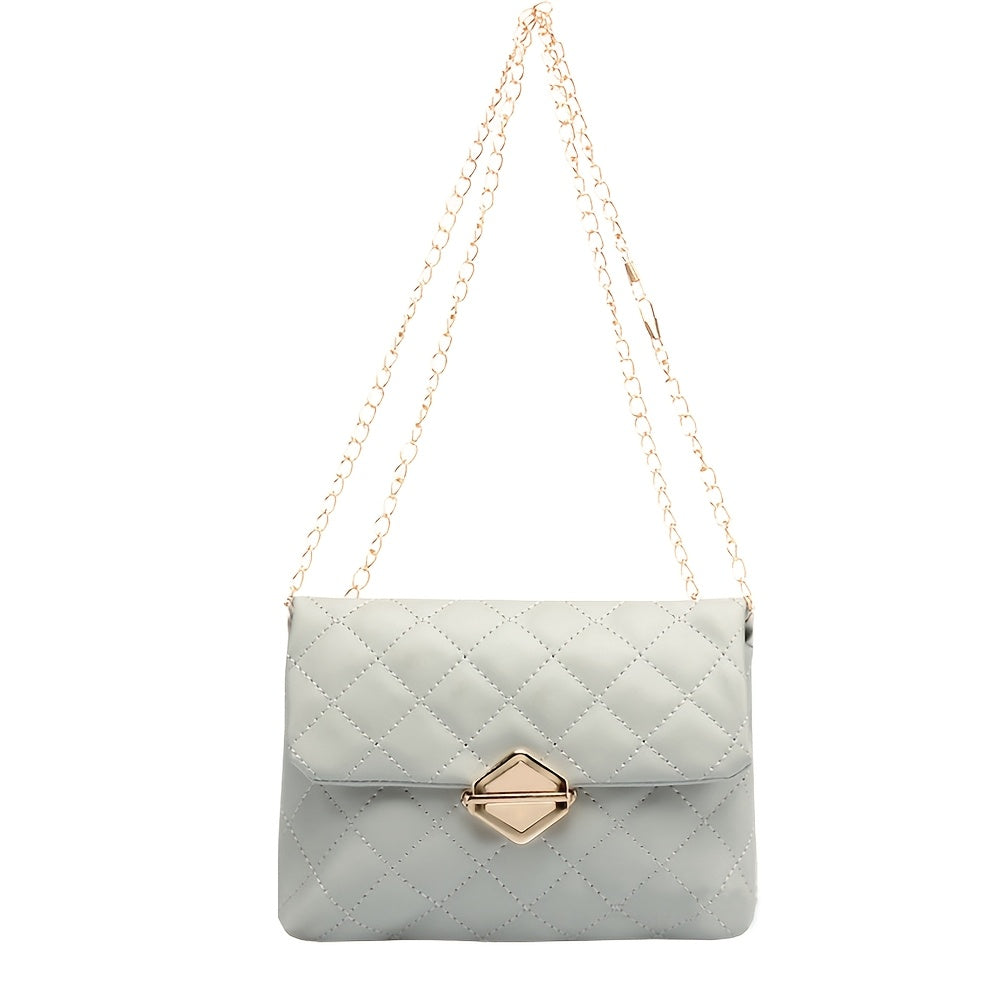 Բազմակողմանի ռոմբուսային կանացի պայուսակ, նորաձև վինտաժային շղթայական ուսապարկ, ձեռքի պայուսակ