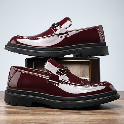 Men's Large Size Microfiber Leather Slip-On Loafers