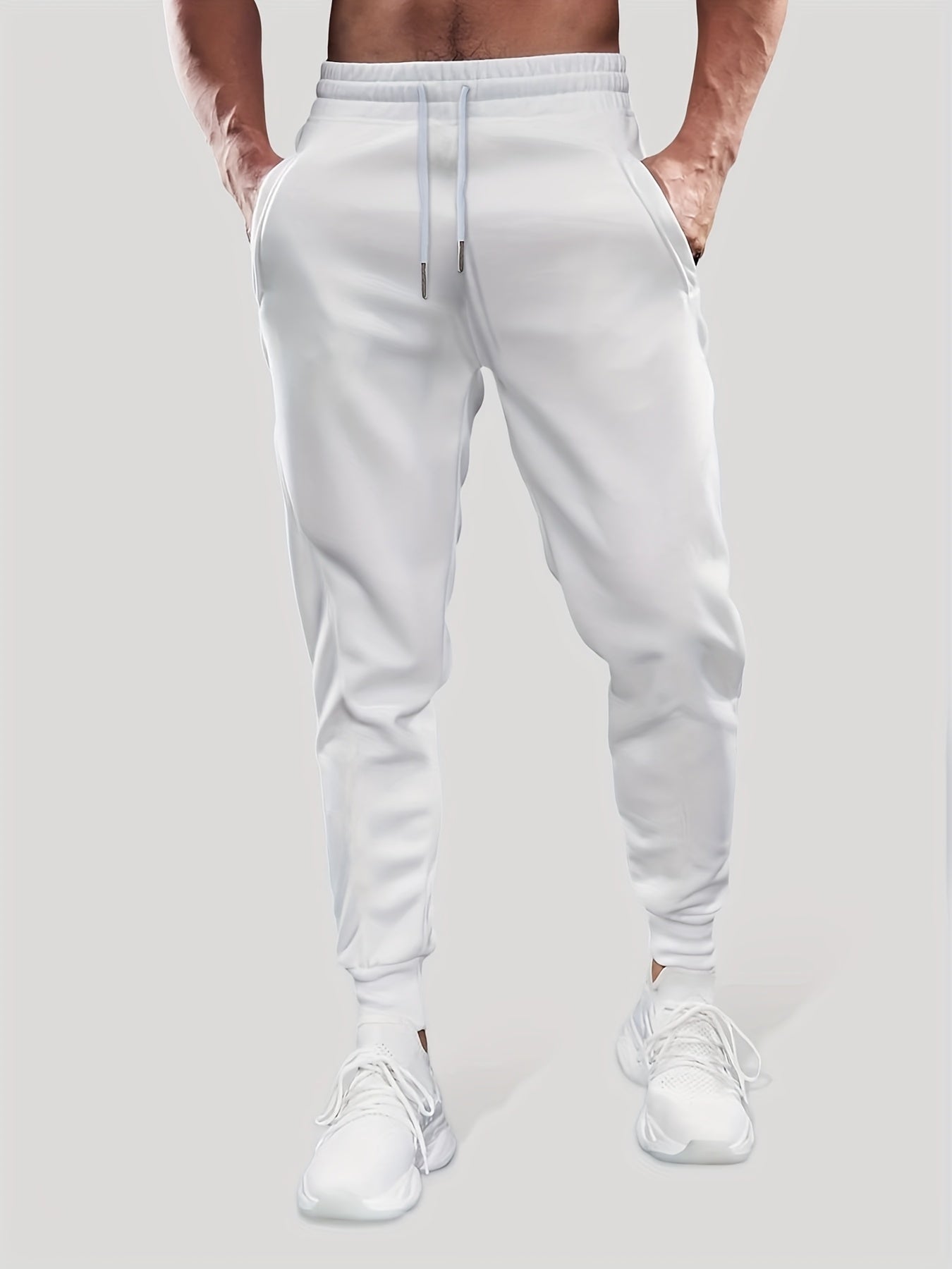 Men's Slim Fit Multi-Pocket Joggers - Lightweight Stretch Knit