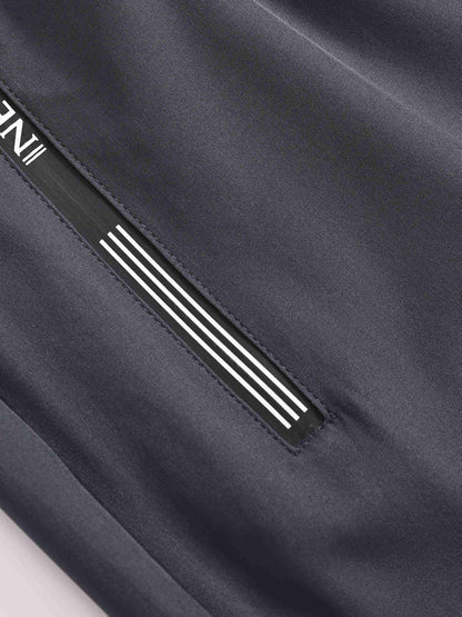Men's Casual Swim Trunks with Elastic Waistband and Zipper Pocket