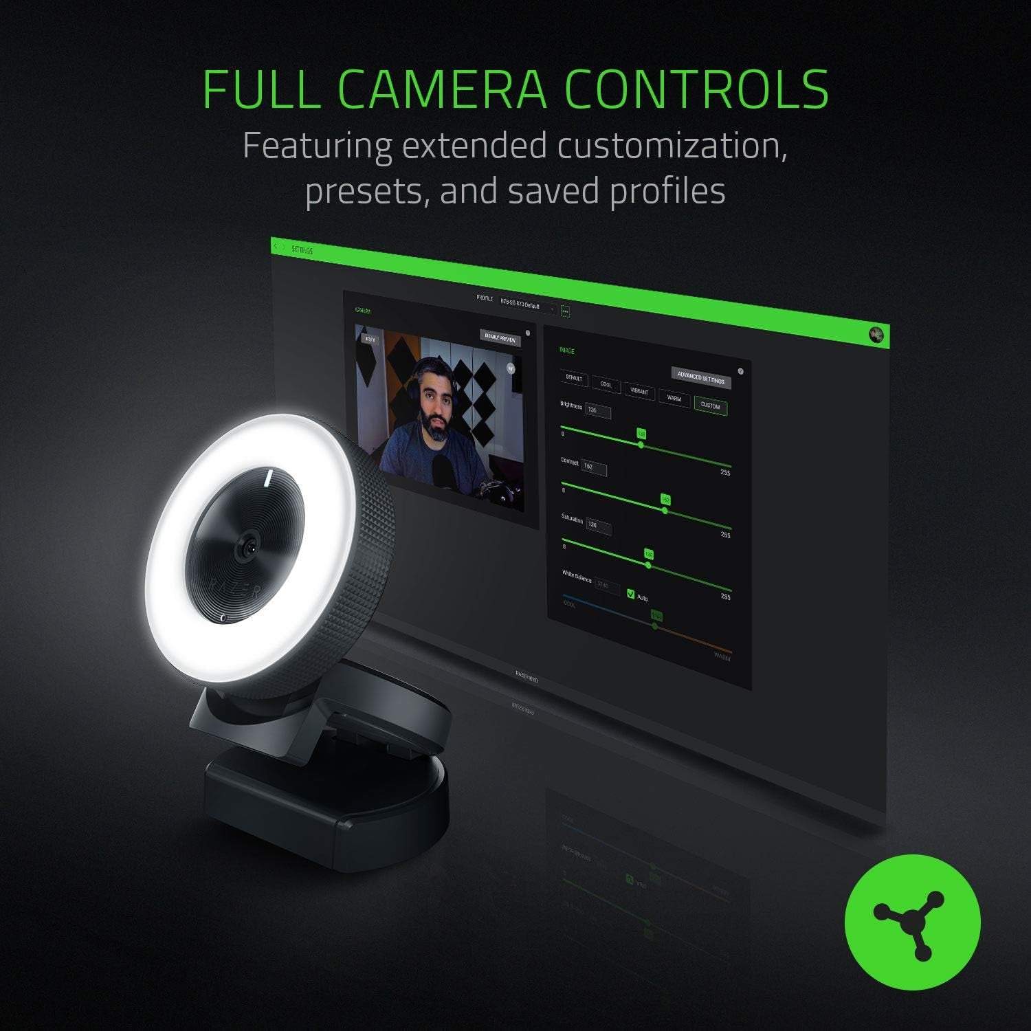 Razer Seiren X USB Streaming Microphone and Razer Kiyo Streaming Webcam