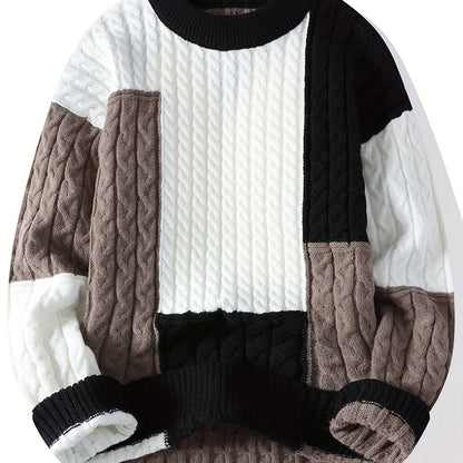 Տղամարդու սվիտեր - շագանակագույն/ - երկար թևքերով, վզնոցով, աշուն/ձմեռ, գրասենյակ, երեկույթ, առօրյա - հեշտ խնամվող, պաշտոնական և առօրյա սվիտեր տղամարդկանց համար