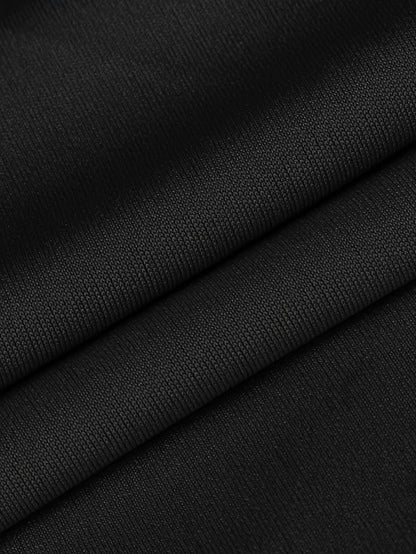 Women's High-Waisted Cropped Sports Leggings, Polyester & Spandex Blend, Solid Color, High Stretch, Knit Fabric, for All-Season Yoga Fitness Pants, Yoga Pants