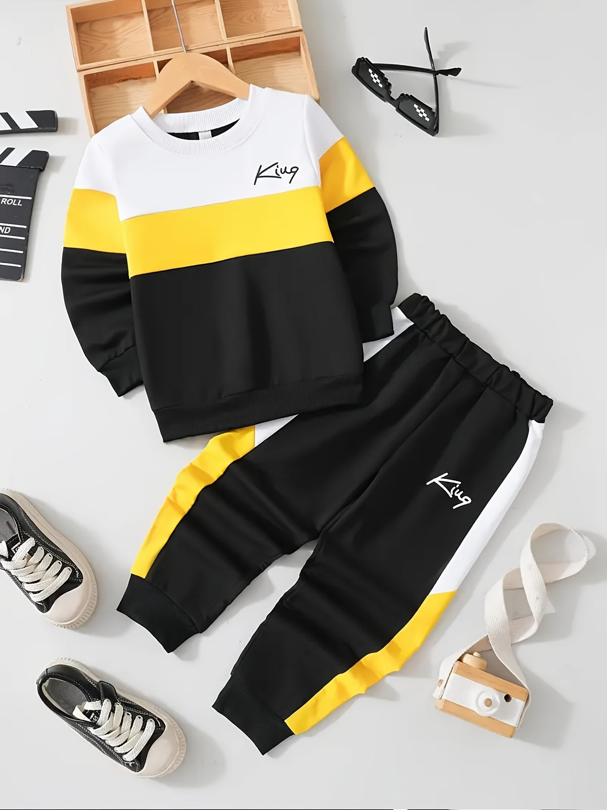 Boys Casual 2-Piece Polyester Suit Spring & Fall Outfit - ayq