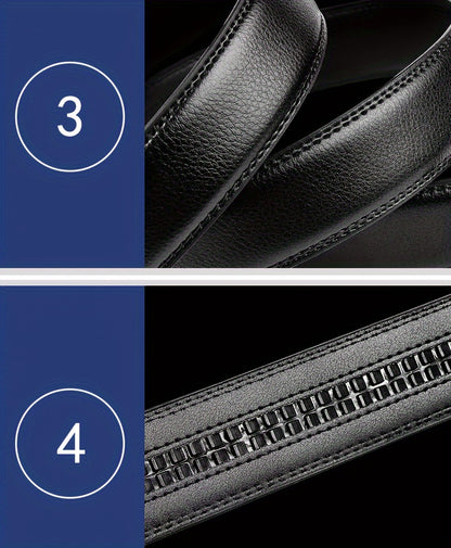 Business Men's Belt Black Automatic Buckle Fashion Belt Casual Men's Suit Belt Accessories