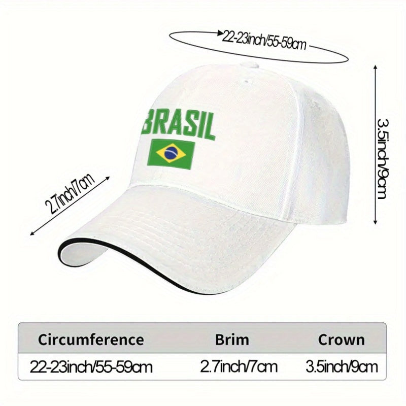 Lightweight Adjustable Brazil Flag Baseball Cap for Men & Women