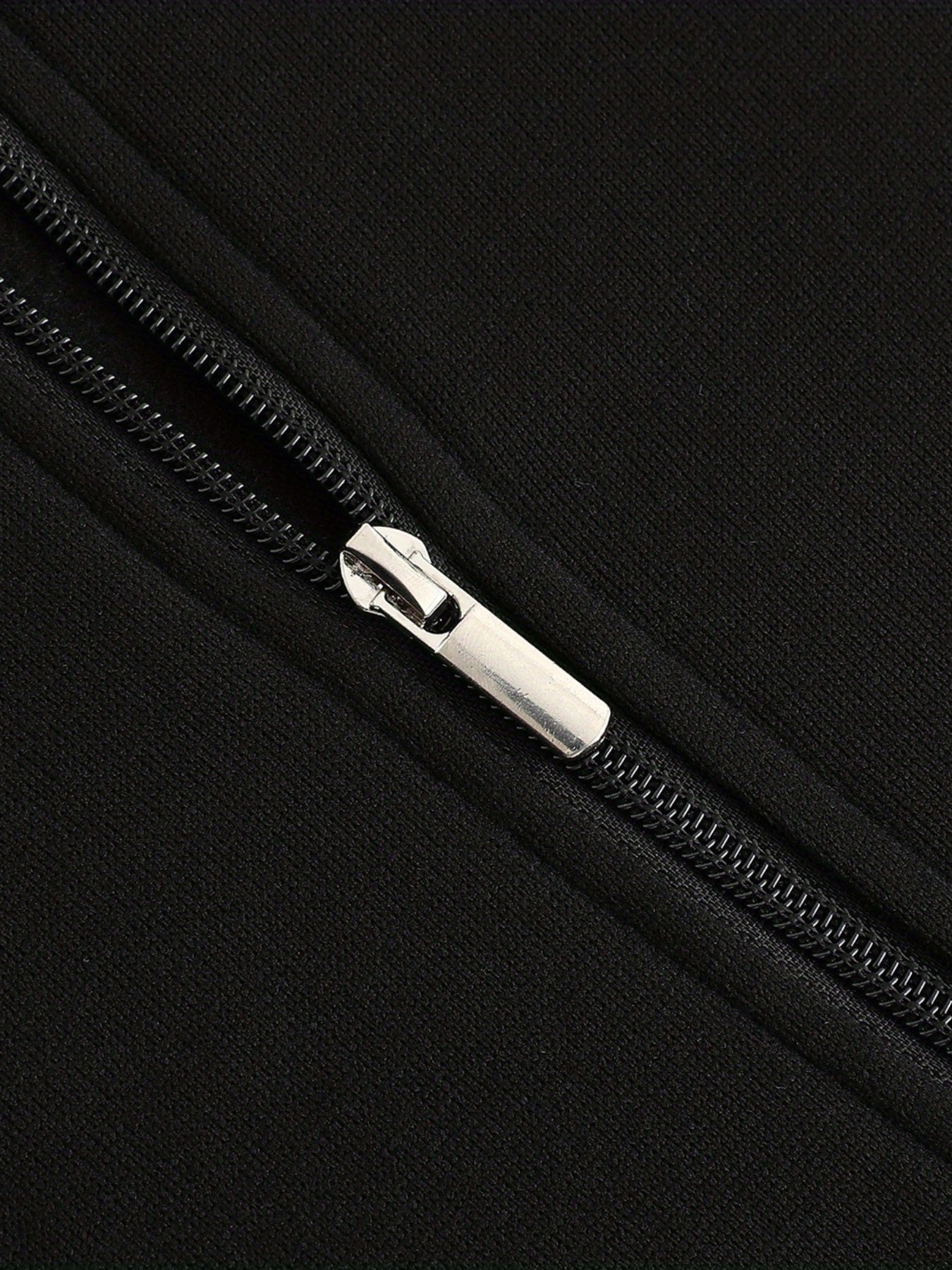 Warm High Neck Jacket, Men's Casual Slant Pocket Zip Up Athletic Jacket For Fall Winter