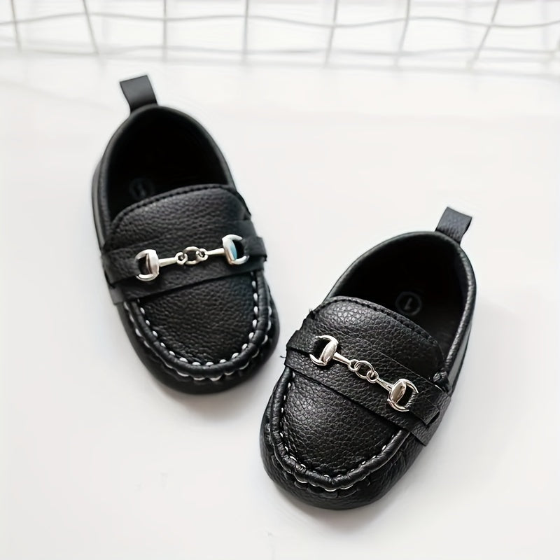 Casual Solid Color Slip On Sneakers For Baby Boys, Lightweight Non-slip Walking Shoes For Spring And Autumn