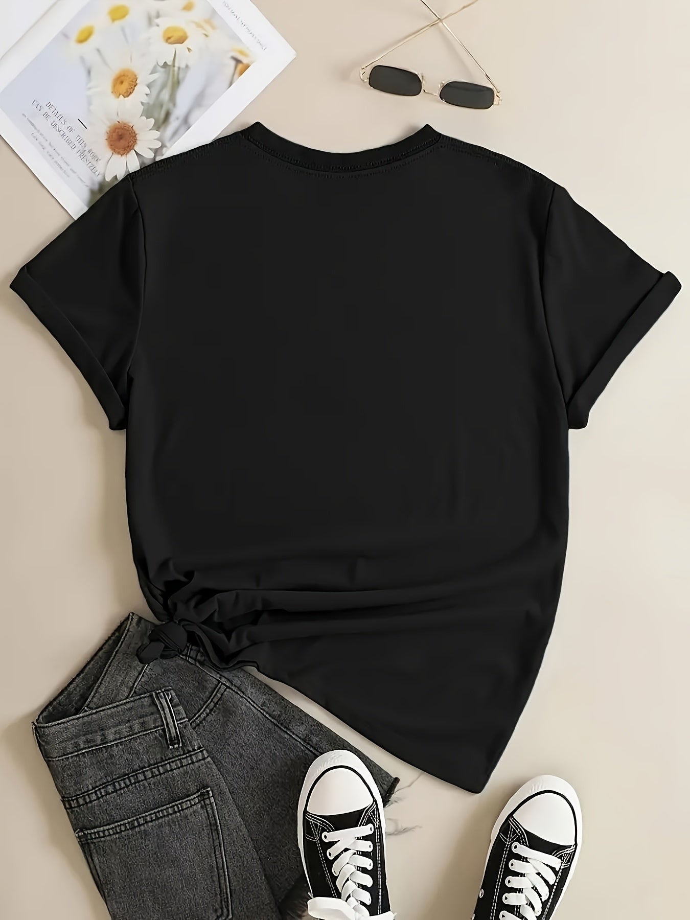 Women’s Casual Short Sleeve Geometric T-Shirt for Summer
