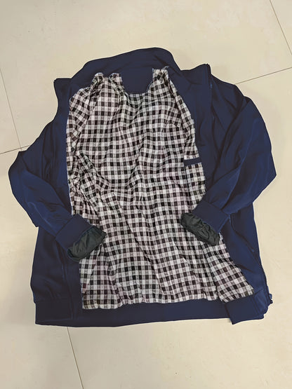 Men's Academic Jacket - Burgundy (Deep Red), Zip-Up Front Closure, Structured Non-Stretch Fabric, Zippered Pockets - Formal & Casual Outerwear for Office, Events, Everyday - Easy-Care Coat, Dressy Jacket, Houndstooth Pattern