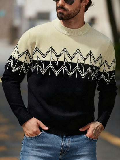 Men's Autumn/Winter Sweater, Men's Pullover Knit Sweater, Men's Winter Long Sleeve Sweater, Men's Winter Clothing, Men's Sweater, Christmas Sweater, Men's Christmas Sweater, Winter Men's Apparel, New Year's Apparel, Men's Aut