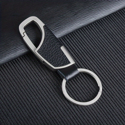 Տղամարդկանց մեքենայի Keychain Ստեղծագործական պարզ և նորաձև դռան կողպեքի բանալիով գոտկատեղից կախված մետաղական բանալի շղթա Արհեստական ​​կաշվից Keychain Ավտոմեքենայի բանալի նվեր