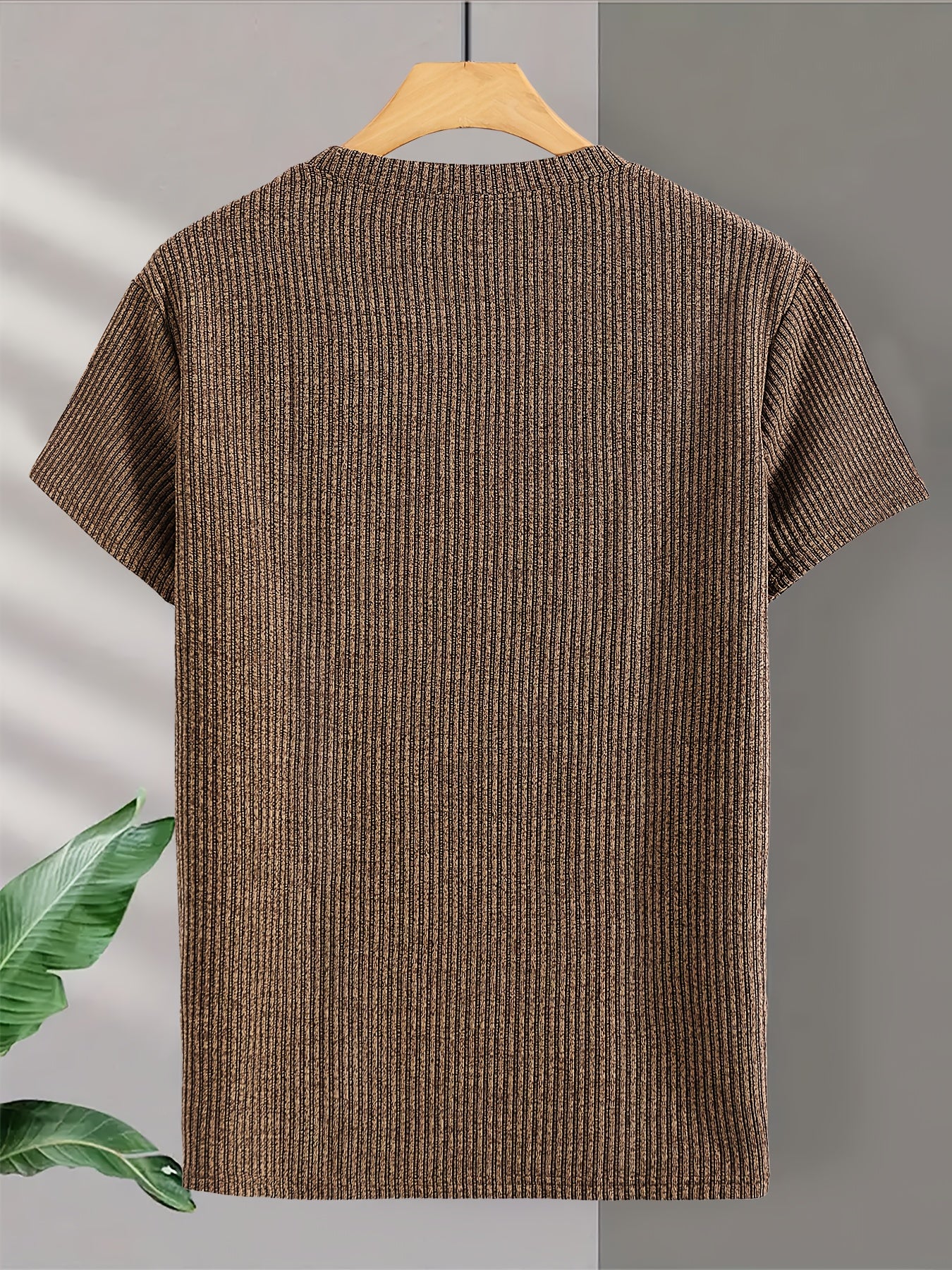 Men'S Short-Sleeve Round-Neck Knitted Jacquard T-Shirt, Stylish And Comfortable for All Seasons, High-Quality Top - ayq