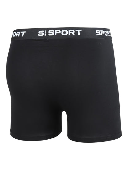 Men's 4-Pack Cotton Stretch Trunk Underwear with Wide Elastic Band