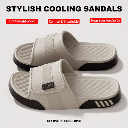 New Men'S Indoor And Outdoor Slippers, Home Shoes, Thick-Soled EVA Non-Slip Slippers, Stylish Thick-Soled, Silent, And Wear-Resistant - ayq