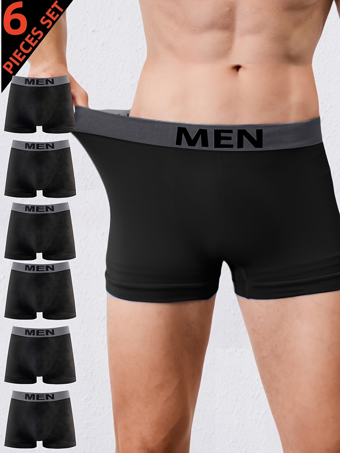 6-Pack Men’s Seamless Breathable Sports Underwear Briefs