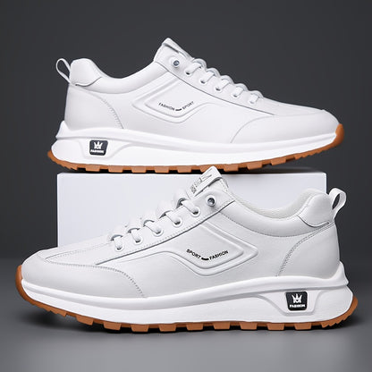 Men's Business Casual Sneakers Low Top Microfiber Leather
