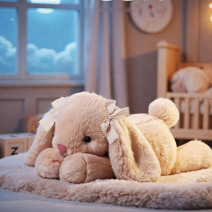 35cm/13.77in Soft Stuffed Bunny Plush Toy Suitable for Kids - Cute Lop Jimny Rabbit Doll with Long Ears, Huggable Bedtime Companion, Birthday Gift for Girls Room Decor, Travel & Accessory (Plush Toy)